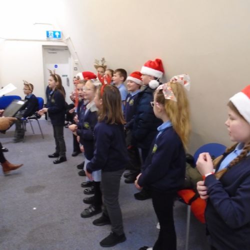 Singing at the Christmas Fayre